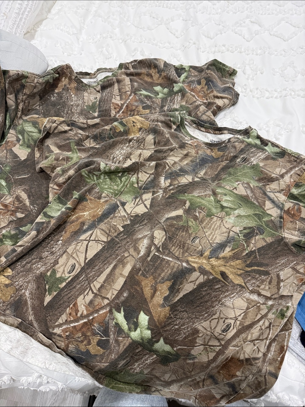 Pair of camouflage shirts - Men’s 2XL- short sleeve tee shirts sold as set